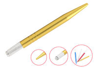 เครื่องมือแต่งหน้าสีเหลืองถาวร Microblading Light Weight Eyebrow Pen
