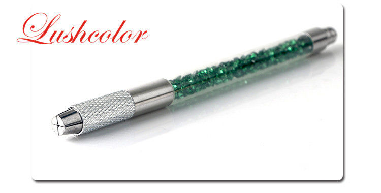 Crystal Plastic Permanent Makeup Tools White / Green / Gold / Pink Shading Manual Pen