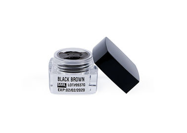 5ml Black Brown Eyebrow Tattoo Waterproof Cream Pigment สำหรับเย็บปักถักร้อยคิ้ว 3 มิติ
