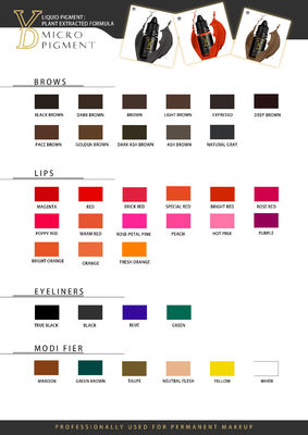 เม็ดสีแต่งหน้าถาวรสีดำอายไลเนอร์ Micropigment สำหรับเครื่อง PMU